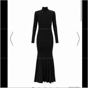 Norma Kamali turtleneck / mock neck fishtail gown